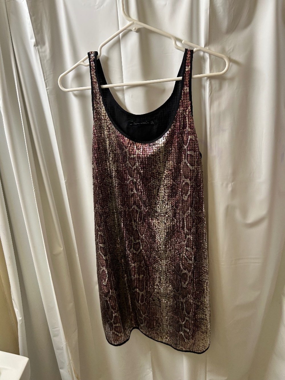 Zara Sequined Animal Print Dress